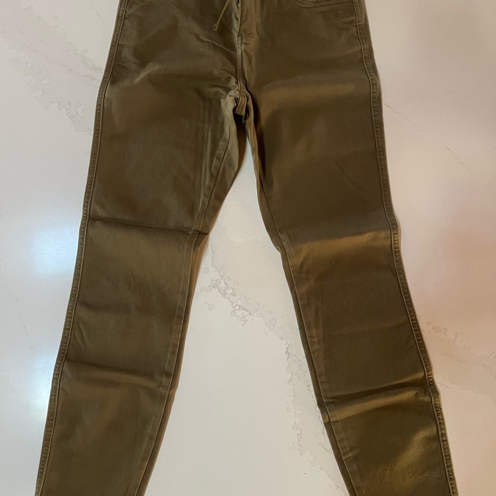 Olive Green Straight Pants